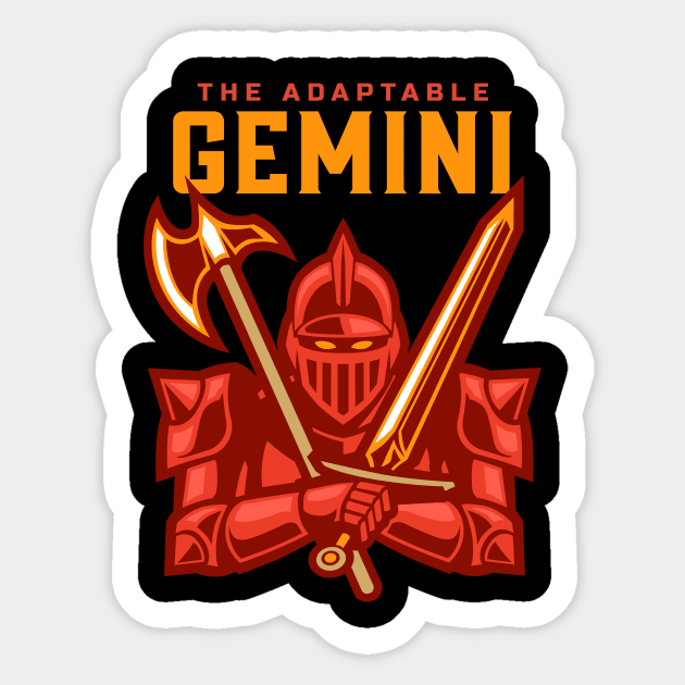 Gemini Zodiac Sign The Adaptable Sticker by Science Puns